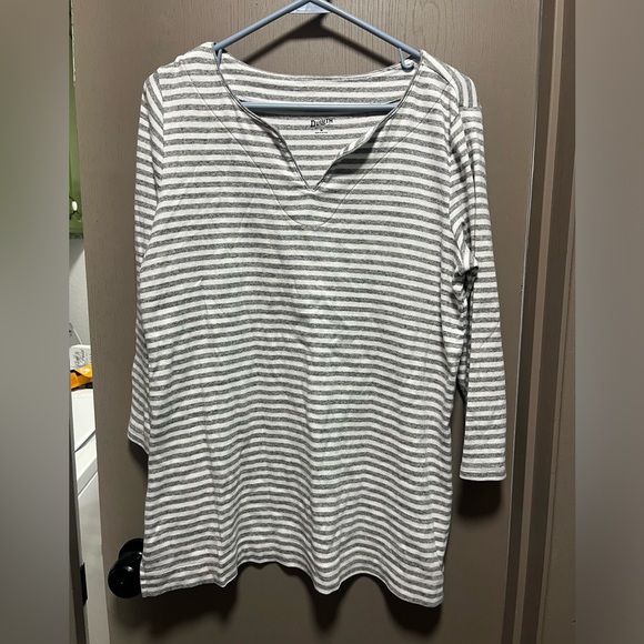 Duluth Trading Co Tops - Duluth Striped 3/4 Sleeve